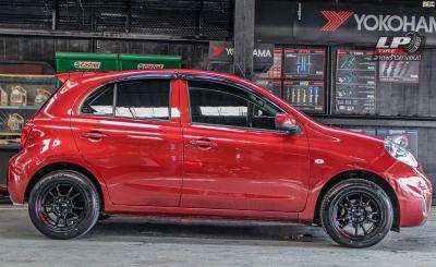 รถ - NISSAN MARCH ล้อแม็ก - EmotionR MUGEN ดำด้าน ขอบ -15x7 ET35 4x100 ยาง- LENSO D-1CS
เบอร์ - 195/55-15