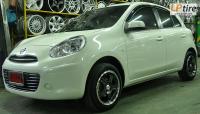 Nissan March + ล้อแม็ก Enkei RZ-5 15นิ้ว สีกราไฟร์