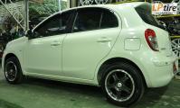 Nissan March + ล้อแม็ก Enkei RZ-5 15นิ้ว สีกราไฟร์