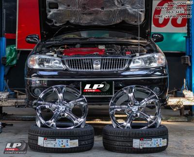 รถ - NISSAN NEO ล้อแม็ก - MGW AF-60 โครเมี่ยม สเปค -17x7 ET40 4x100-4x114.3 ยาง - YOKOHAMA ES32 เบอร์ -205/45-17