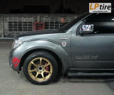 Nissan Navara + ล้อแม็ก SSW Advan SR-7 18นิ้ว สีทอง + ยาง MAXXIS HP600 235/55-18