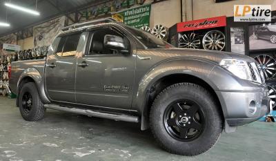 Nissan Navara + ล้อแม็ก Bradley 16นิ้ว สีดำด้าน + ยาง YOKOHAMA G012 265/70R16