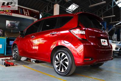 NISSAN NOTE จัดล้อแม็กมือสอง NISSAN Ankara 2020 15x5.5 ET45 4x100 #ดำกลึงหน้าเงา พร้อมยางยนต์ YOKOHAMA V552 195/60-15 ปี20