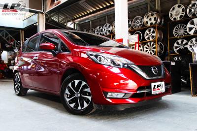 NISSAN NOTE จัดล้อแม็กมือสอง NISSAN Ankara 2020 15x5.5 ET45 4x100 #ดำกลึงหน้าเงา พร้อมยางยนต์ YOKOHAMA V552 195/60-15 ปี20 