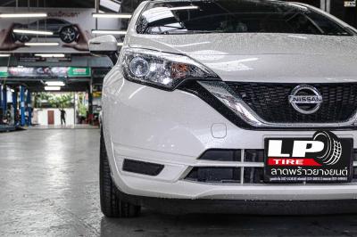 รถ - NISSAN NOTE ล้อแม็ก - Inforged TCK50185G ดำหน้าเงาอันเดอร์คัตฟ้า ขอบ - 15x7 ET35 4x100 ยาง- ALLIANCE AL30 030Ex เบอร์ - 195/60-15