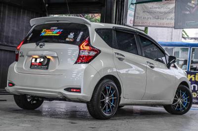 รถ - NISSAN NOTE ล้อแม็ก - Inforged TCK50185G ดำหน้าเงาอันเดอร์คัตฟ้า ขอบ - 15x7 ET35 4x100 ยาง- ALLIANCE AL30 030Ex เบอร์ - 195/60-15