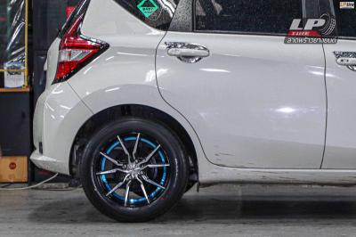 รถ - NISSAN NOTE ล้อแม็ก - Inforged TCK50185G ดำหน้าเงาอันเดอร์คัตฟ้า ขอบ - 15x7 ET35 4x100 ยาง- ALLIANCE AL30 030Ex เบอร์ - 195/60-15