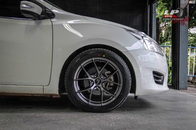 รถ - NISSAN PULSAR ล้อแม็ก - LENSO Jager Dyna เทาด้าน สเปค - 17x7.5 ET35 5x114.3 รัดยาง - YOKOHAMA AE51 เบอร์ - 215/50-17