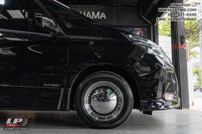 รถ - NISSAN SERENA&nbsp;ล้อแม็ก - APEX APT0243 หมูกระทะ สเปค -15x6.5 ET30 5x100-5x114.3&nbsp;ใช้ยางเดิม