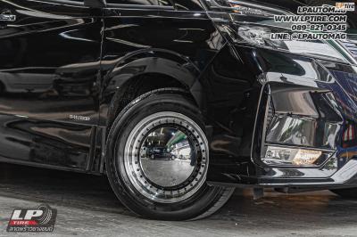 รถ - NISSAN SERENA&nbsp;ล้อแม็ก - APEX APT0243 หมูกระทะ สเปค -15x6.5 ET30 5x100-5x114.3&nbsp;ใช้ยางเดิม
