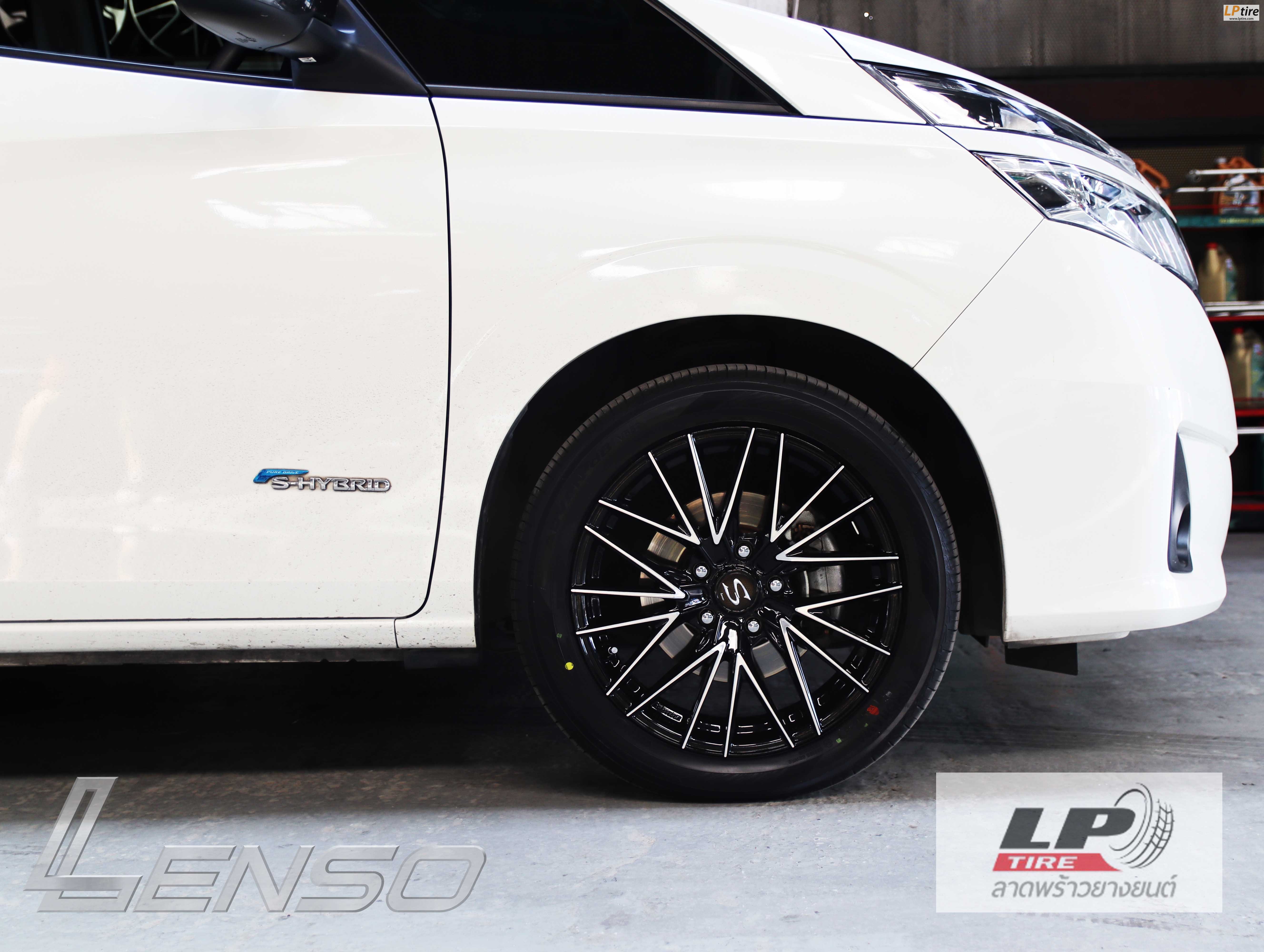 #NISSAN#SERGNA จัดล้อแม็ก #LENSO SPIRIT AKIRA 17x7 ET40 5x114.3 #ดำกลึงหน้าเงา พร้อมยาง YOKOHAMA V552 215/50-17 ยังสวยงามลงตัว