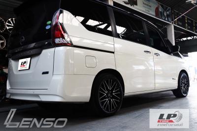 #NISSAN#SERGNA จัดล้อแม็ก #LENSO SPIRIT AKIRA 17x7 ET40 5x114.3 #ดำกลึงหน้าเงา พร้อมยาง YOKOHAMA V552 215/50-17 ยังสวยงามลงตัว