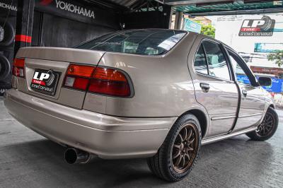 รถ -NISSAN SUNNY N16 ล้อแม็ก - CE28 น้ำตาลไหม้ สเปค - 15x7 ET35 4x100-4x114.3 รัดยาง - YOKOHAMA A-DRIVE AA01 เบอร์ - 195/55-15