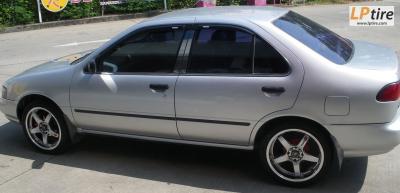 Nissan Sunny + ล้อแม็ก Lenso Project D01 (PD1) 17นิ้ว สีHyper Silver + ยาง NEUTON NT-5000 205/45-17