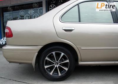 Nissan Sunny + ล้อแม็ก SSW Frost (S021) 14นิ้ว สีดำหน้าเงา + ยาง DUNLOP LM 703 185/65-14