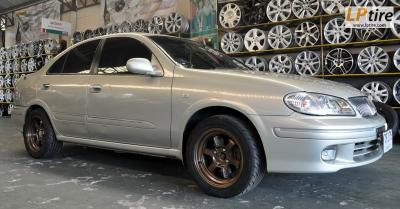 Nissan Sunny NEO + ล้อแม็ก TE37V 15นิ้ว สีทองแดง + ยาง HANKOOK R-S2 205/50-15