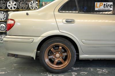 Nissan Sunny NEO + ล้อแม็ก TE37V 15นิ้ว สีทองแดง + ยาง HANKOOK R-S2 205/50-15