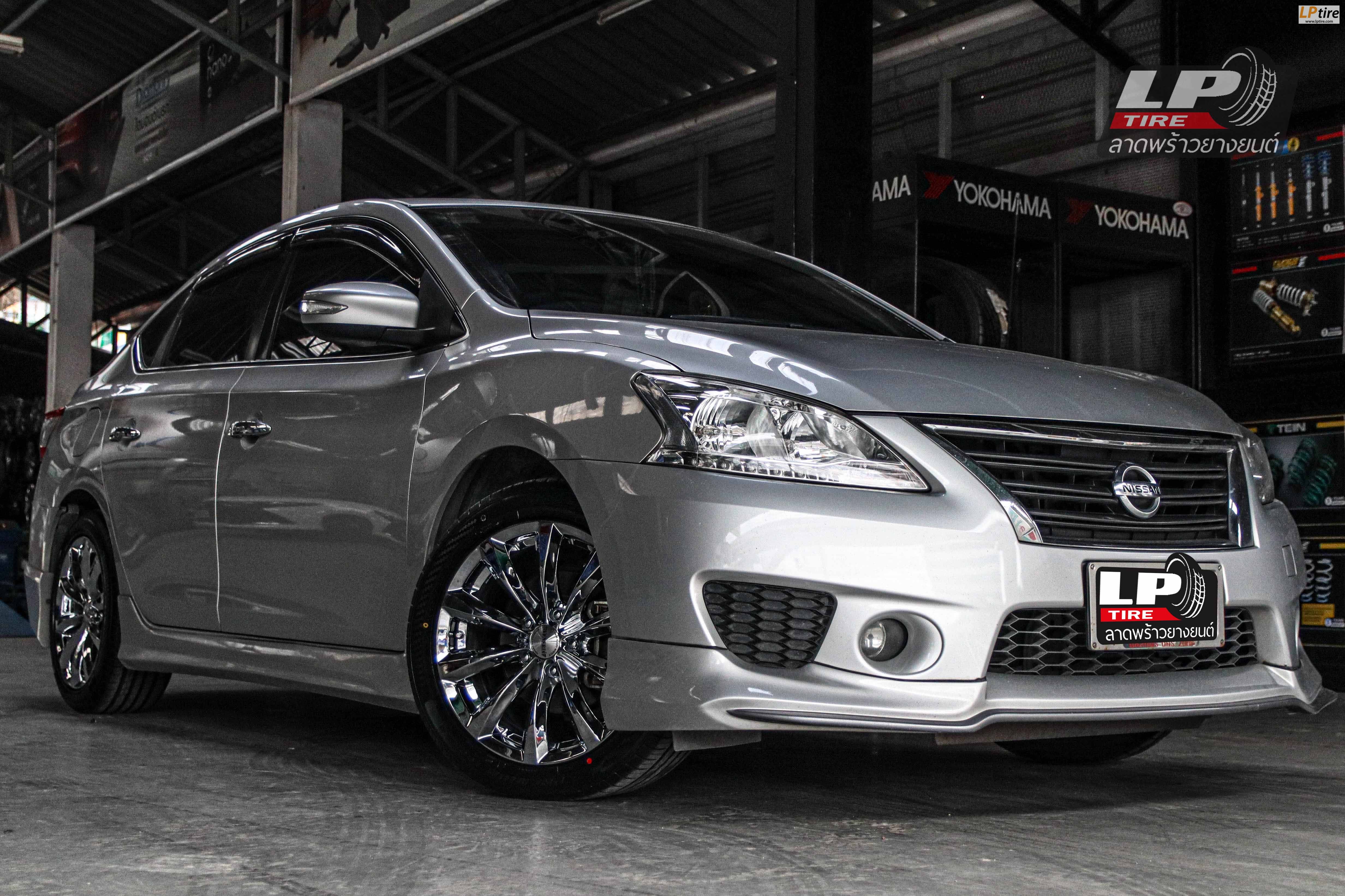 รถ - Nissan Sylphy B17 ล้อแม็ก - VENERDI F20K48 โครเมี่ยม 3D สเปค - 17x7.5 ET42 5x114.3
รัดยาง - DEESTONE PREMIUM TOURER RA01 เบอร์ - 215/50-17