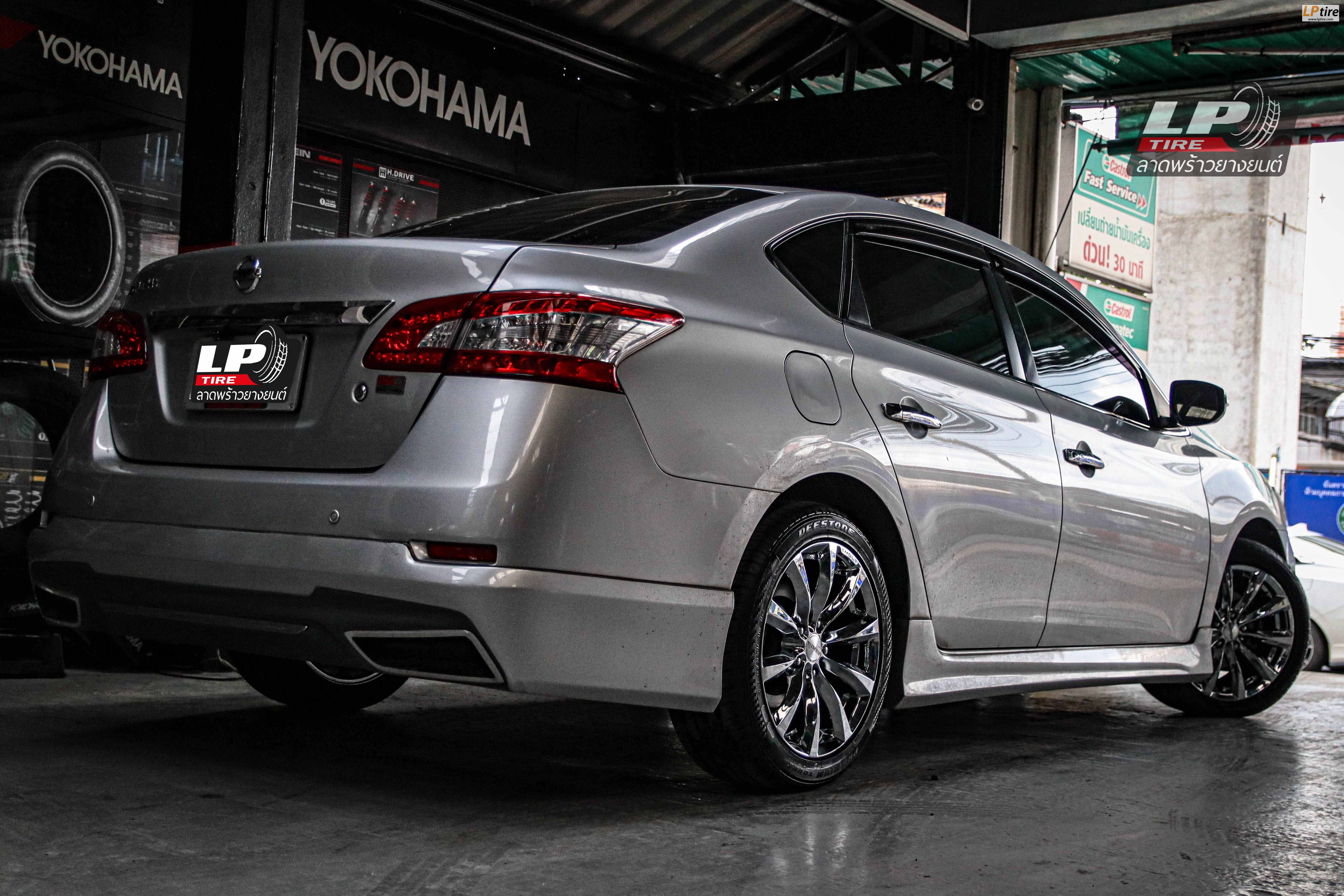 รถ - Nissan Sylphy B17 ล้อแม็ก - VENERDI F20K48 โครเมี่ยม 3D สเปค - 17x7.5 ET42 5x114.3
รัดยาง - DEESTONE PREMIUM TOURER RA01 เบอร์ - 215/50-17