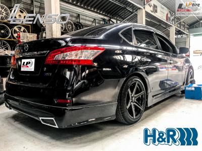 #NISSAN#SYLPHY เสริมหล่อ ล้อแท้ #LENSO Jager Craft ขอบ17x7.5 ET35 5รู114.3 คู่ยาง #DEESTONE R702 215/45-17 พร้อมจัดทรงกับ #H&R สปริงโหลดแบรนด์ที่ดีที่สุด Made in Germany 100%