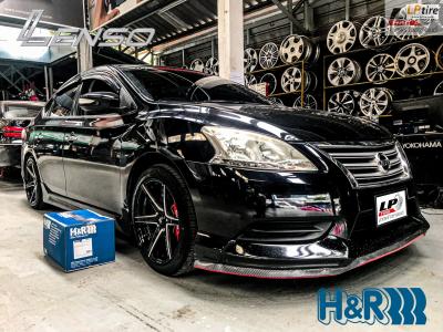 #NISSAN#SYLPHY เสริมหล่อ ล้อแท้ #LENSO Jager Craft ขอบ17x7.5 ET35 5รู114.3 คู่ยาง #DEESTONE R702 215/45-17 พร้อมจัดทรงกับ #H&R สปริงโหลดแบรนด์ที่ดีที่สุด Made in Germany 100%