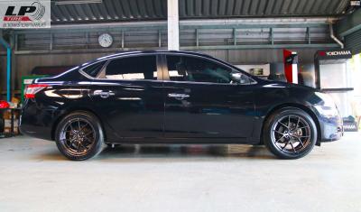 #NISSAN#Sylphy จัดแม็ก #LENSO Jager-Dyna 17x7.5 ET35 5x114.3 #Hyper Dark พร้อมยาง #YOKOHAMA E70 215/55-17 สวยงามลงตัวมากครับ