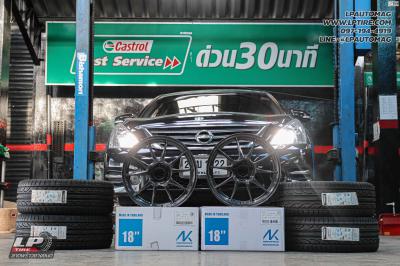 รถ - NISSAN TEANA ล้อแม็ก -NK Performance NK105N (TC105n) Flowforming NK Dark สเปค -18x8.5 ET35 5x114.3 ยาง -hankook v12 evo2 เบอร์ - 225/40-18