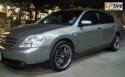 Nissan Teana + แม็กนอกลาย Work CW202 18นิ้ว สีดำหน้าเงา + ยาง TRACMAX F-106 225/45-18