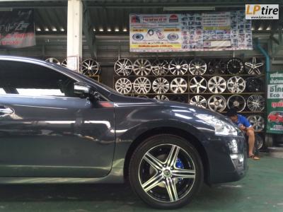 NISSAN TEANA เปลี่ยนแม็ก แม็กSSW103 7.5x18 นิ้ว สีดำหน้าเงา พร้อมยาง YOKOHAMA AE50 235/45-18 หรูหรา ดูดี