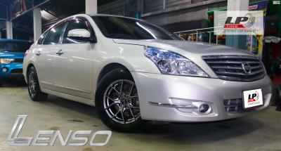 #NISSAN#TEANA จัดล้อแม็ก #LENSO Jager Dyna 16x7 ET35 5x114.3 #HB ใส่ยางเดิมยังสวยลงตัว แบบหล่อของรถลูกค้า 