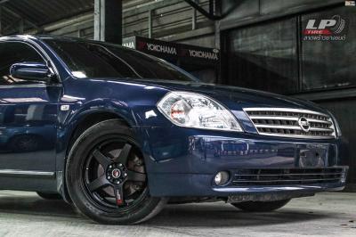 รถ -NISSAN TEANA ล้อแม็ก - LENSO PD1 ดำด้าน สเปค - 17x7 ET35 5x100-5x114.3 รัดยาง - ContiMax Contact MC5 เบอร์ - 215/55-17 (ยางเดิม)