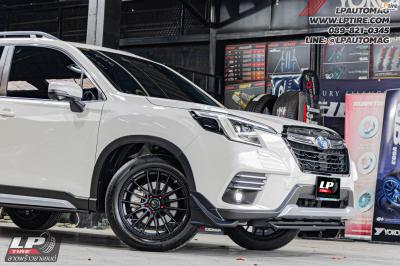 รถ - SUBARU FORESTER ล้อแม็ก - ENKEI SC49 ดำด้าน สเปค -18x8.5 ET45 5x114.3 ใช้ยางเดิม