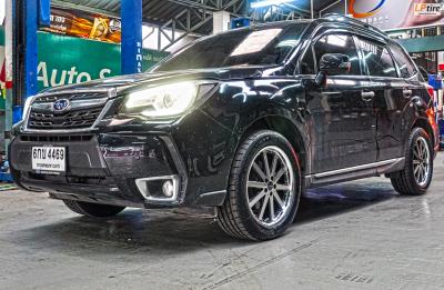 Subaru Forester + ล้อแม็ก Rojam RT-091 ขอบ 15 สีดำหน้าเงา