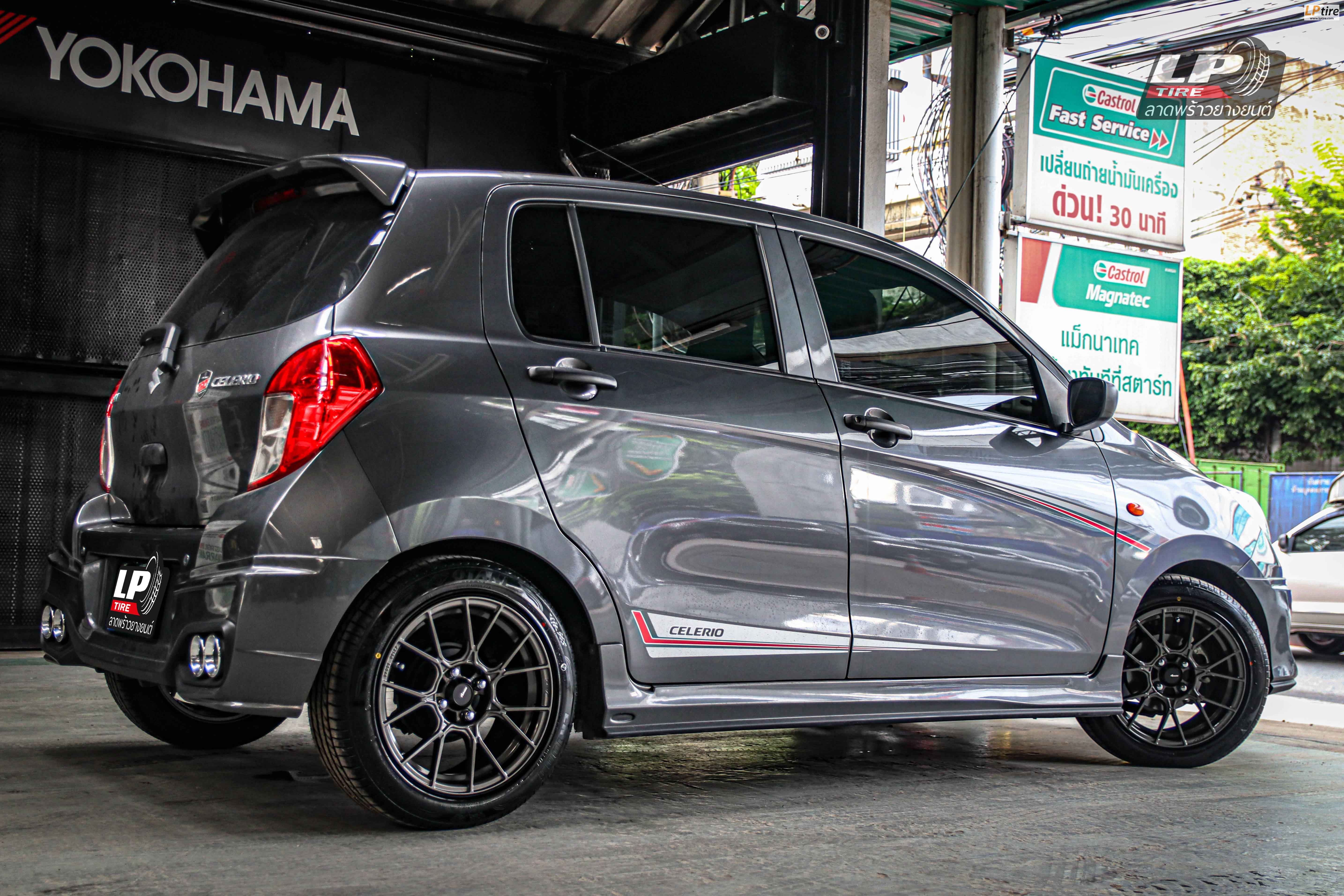 รถ - SUZUKI CELERIO (ป้ายแดง) ล้อแม็ก - ADVANTI N971 สีเทาเงา สเปค - 15x7 4x100 ET35