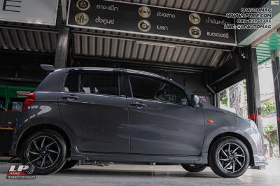 รถ - SUZUKI CELERIO ล้อแม็ก - SSW S118 ดำเงาหน้าเงา สเปค - 14x5.5 ET35 4x100-4x114.3 ยางเดิม