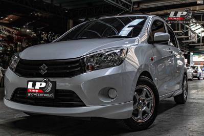 รถ - SUZUKI CELERIO ล้อแม็ก - MGW AF-P1095 ไฮเปอร์ขลิบแดง สเปค - 14x6 ET38 4x100