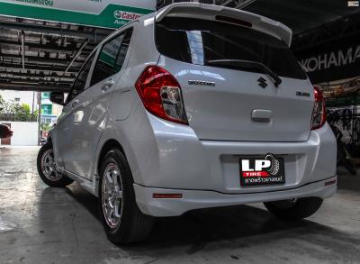 รถ - SUZUKI CELERIO ล้อแม็ก - MGW AF-P1095 ไฮเปอร์ขลิบแดง สเปค - 14x6 ET38 4x100