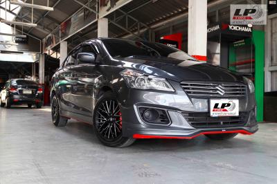 รถ - SUZUKI CIAZ I ล้อแม็ก - LENSO SPIRIT-AKIRA สีดำน้าเงา สเปค - 15x7 4x100 ET35 รัดยาง - BRIDGESTONE EP150 เบอร์ - 185/65-15