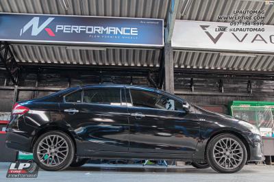 รถ - SUZUKI CIAZ ล้อแม็ก - MOMO REVENGE เทาด้าน สเปค - 17x7 ET40 4x100 ยาง - ALLIANCE AL30 030Ex เบอร์ -215/45-17