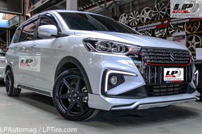 รถ - SUZUKI ERTIGA NC ล้อแม็ก - LENSO Jager Craft สีดำด้าน สเปค - 17x7.5 5x114.3 ET35 รัดยาง - YOKOHAMA BluEarth-ES ES32 เบอร์ - 205/45R17