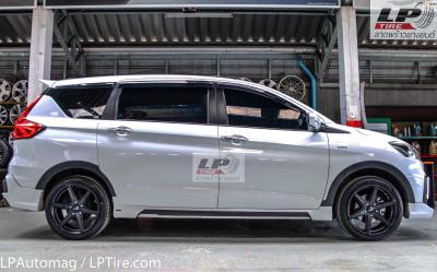 รถ - SUZUKI ERTIGA NC ล้อแม็ก - LENSO Jager Craft สีดำด้าน สเปค - 17x7.5 5x114.3 ET35 รัดยาง - YOKOHAMA BluEarth-ES ES32 เบอร์ - 205/45R17