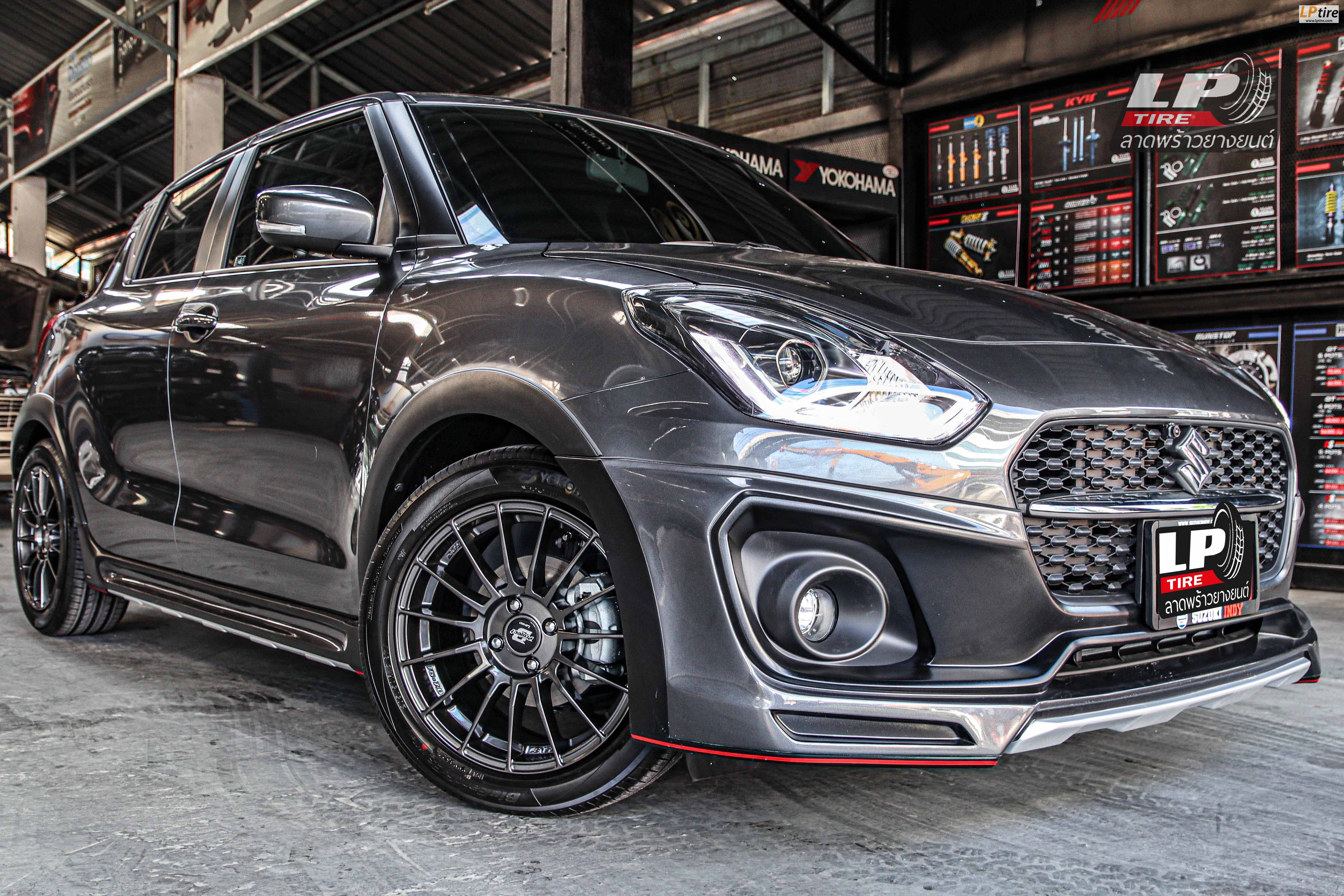 รถ - SUZUKI SWIFT III A2L ป้ายแดง ล้อแม็ก - LENSO ProjectD RACE5 HD สเปค - 16x7 ET40 4x100 ยาง - YOKOHAMA ES32 เบอร์ - 205/50-16