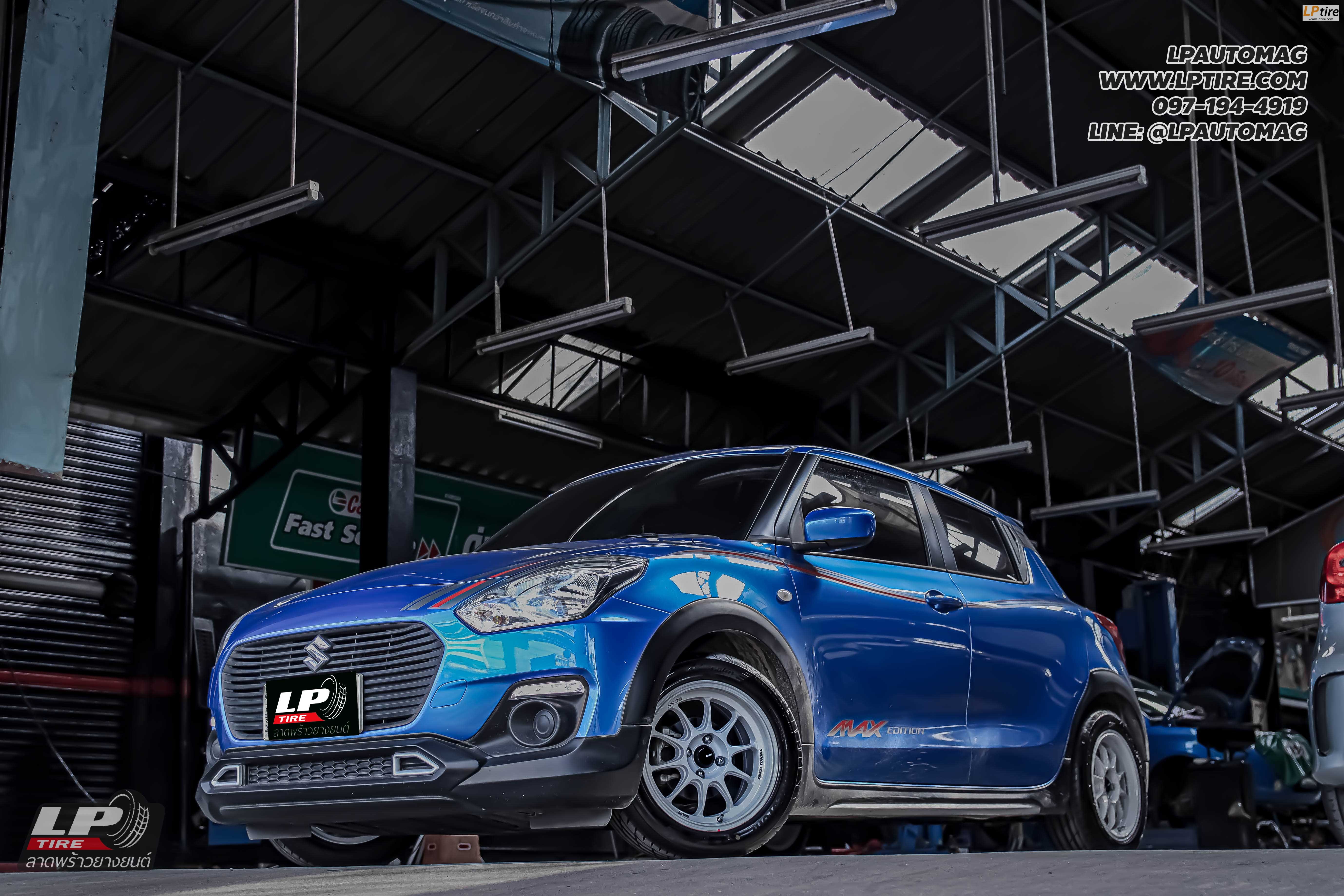 รถ - SUZUKI SWIFT ล้อแม็ก - ENKEI SC55 ขาว สเปค - 15x7 ET28 4x100 ยาง - BRIDGESTONE RE004
เบอร์ - 195/55-15