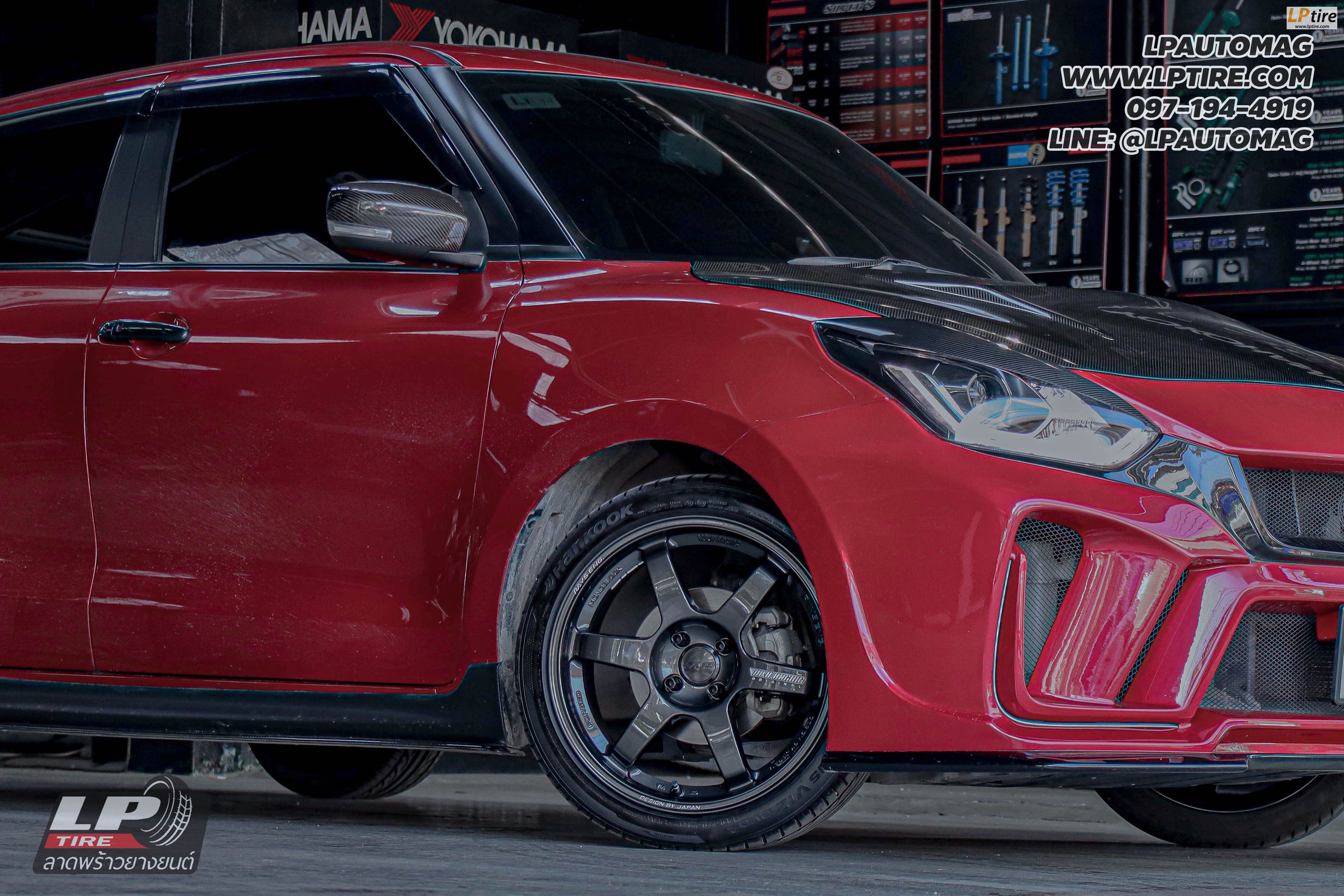 รถ -SUZUKI SWIFT ล้อแม็ก - NK Performance NK37-D (te37) Flowforming DGM สเปค - 17x8 ET40 4x100 ยาง - HANKOOK เบอร์ -205/45-17