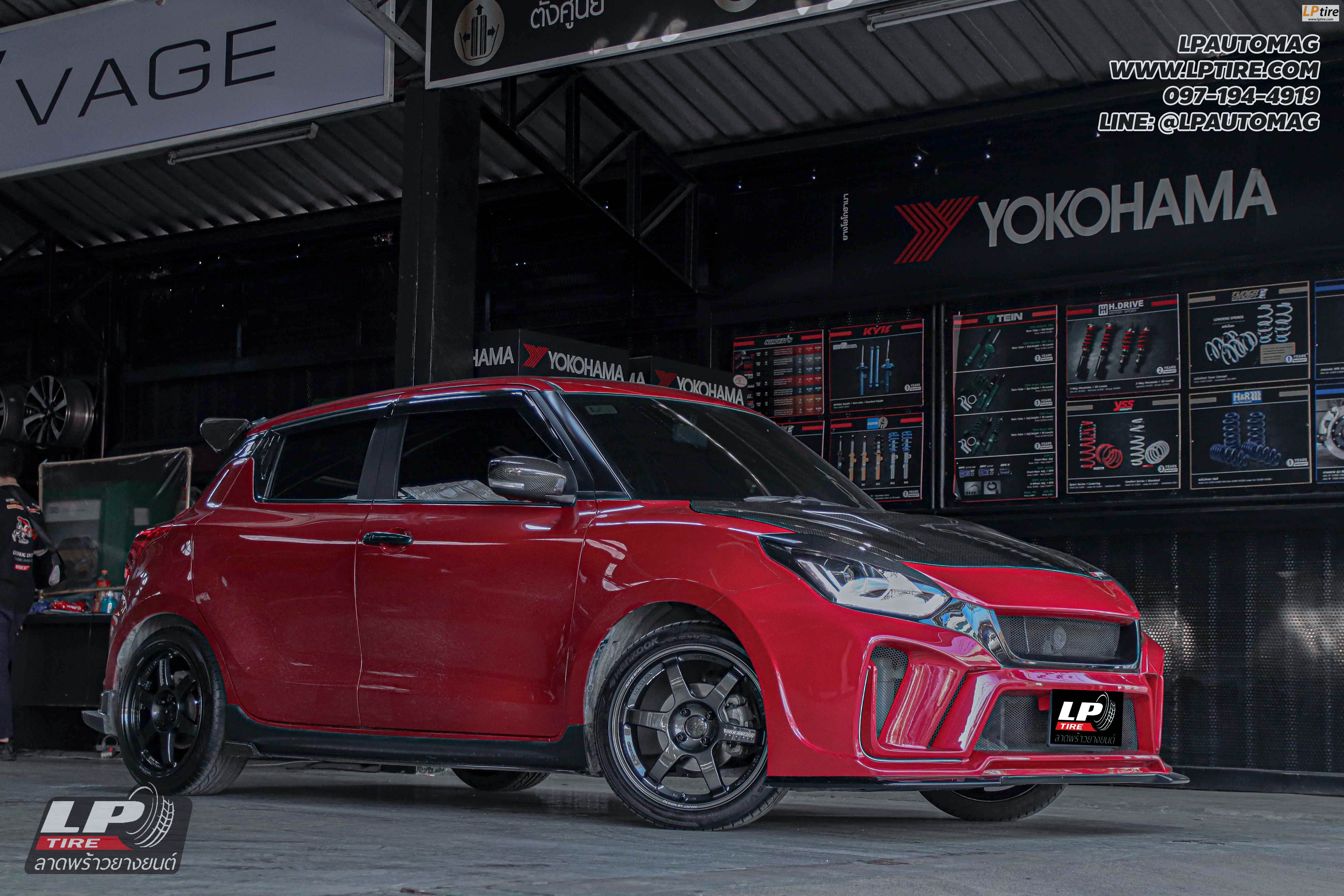 รถ -SUZUKI SWIFT ล้อแม็ก - NK Performance NK37-D (te37) Flowforming DGM สเปค - 17x8 ET40 4x100 ยาง - HANKOOK เบอร์ -205/45-17