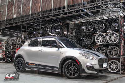 รถ -SUZUKI SWIFT ล้อแม็ก -TK SMART DOLPHIN ดำด้านหน้าเงา สเปค - 15x7 ET35 4x100 ยาง -ALLIANCE AL30 030Ex เบอร์ -195/55-15