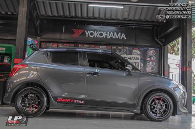 รถ - SUZUKI SWIFT ล้อแม็ก - NK Performance NK28N (ce28) Flowforming DGM สเปค - 16x7 ET35 4x100 รัดยาง - YOKOHAMA ES32 เบอร์- 195/50-16