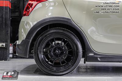 รถ - SUZUKI SWIFT ล้อแม็ก - KONIG N781 FlowForming ดำเงา สเปค -16x7 ET32 4x100 ใช้ยางเดิม