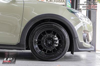 รถ - SUZUKI SWIFT ล้อแม็ก - KONIG N781 FlowForming ดำเงา สเปค -16x7 ET32 4x100 ใช้ยางเดิม