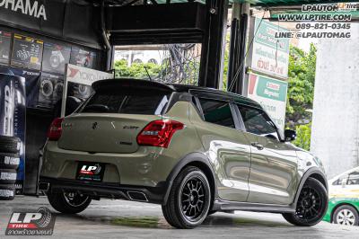 รถ - SUZUKI SWIFT ล้อแม็ก - KONIG N781 FlowForming ดำเงา สเปค -16x7 ET32 4x100 ใช้ยางเดิม